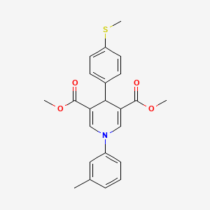 molecular formula C23H23NO4S B4209308 dimethyl 1-(3-methylphenyl)-4-[4-(methylthio)phenyl]-1,4-dihydro-3,5-pyridinedicarboxylate 