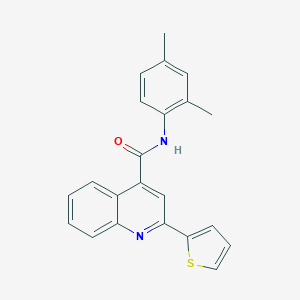molecular formula C22H18N2OS B420931 N-(2,4-dimethylphenyl)-2-(2-thienyl)-4-quinolinecarboxamide 