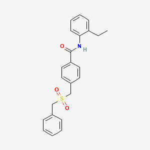 molecular formula C23H23NO3S B4209342 4-[(Benzylsulfonyl)methyl]-N~1~-(2-ethylphenyl)benzamide 