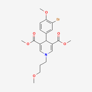 dimethyl 4-(3-bromo-4-methoxyphenyl)-1-(3-methoxypropyl)-1,4-dihydro-3,5-pyridinedicarboxylate