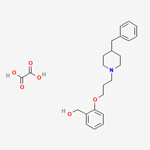 {2-[3-(4-benzyl-1-piperidinyl)propoxy]phenyl}methanol ethanedioate (salt)