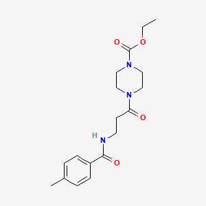 Ethyl 4-{3-[(4-methylbenzoyl)amino]propanoyl}tetrahydro-1(2H)-pyrazinecarboxylate