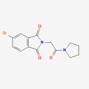 molecular formula C14H13BrN2O3 B4209390 5-bromo-2-[2-oxo-2-(1-pyrrolidinyl)ethyl]-1H-isoindole-1,3(2H)-dione 