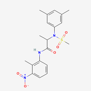 2-(3,5-dimethyl-N-methylsulfonylanilino)-N-(2-methyl-3-nitrophenyl)propanamide