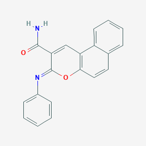 molecular formula C20H14N2O2 B420940 3-Phenyliminobenzo[f]chromene-2-carboxamide CAS No. 161554-62-7