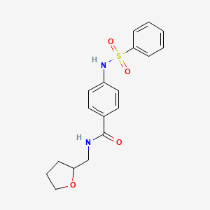 4-[(phenylsulfonyl)amino]-N-(tetrahydro-2-furanylmethyl)benzamide