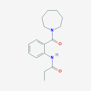 N-[2-(1-azepanylcarbonyl)phenyl]propanamide