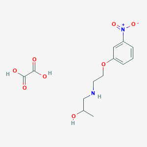 molecular formula C13H18N2O8 B4209435 1-[2-(3-Nitrophenoxy)ethylamino]propan-2-ol;oxalic acid 