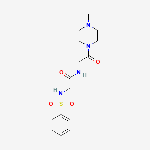 N~1~-[2-(4-Methylpiperazino)-2-oxoethyl]-2-[(phenylsulfonyl)amino]acetamide