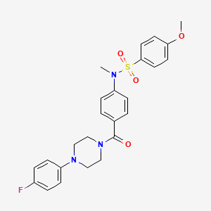 N-(4-{[4-(4-fluorophenyl)-1-piperazinyl]carbonyl}phenyl)-4-methoxy-N-methylbenzenesulfonamide