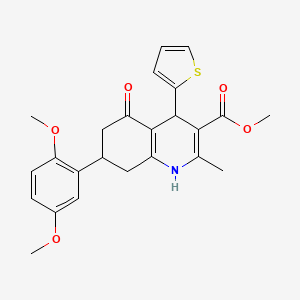 methyl 7-(2,5-dimethoxyphenyl)-2-methyl-5-oxo-4-(2-thienyl)-1,4,5,6,7,8-hexahydro-3-quinolinecarboxylate