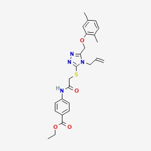 ethyl 4-{[({5-[(2,5-dimethylphenoxy)methyl]-4-(prop-2-en-1-yl)-4H-1,2,4-triazol-3-yl}sulfanyl)acetyl]amino}benzoate