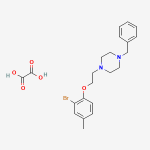 molecular formula C22H27BrN2O5 B4209499 1-Benzyl-4-[2-(2-bromo-4-methylphenoxy)ethyl]piperazine;oxalic acid 