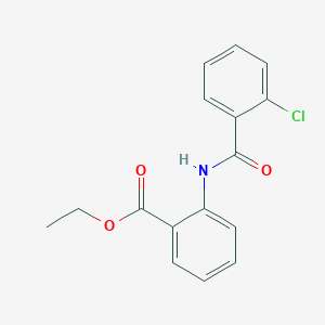 molecular formula C16H14ClNO3 B420951 Ethyl 2-[(2-chlorobenzoyl)amino]benzoate 