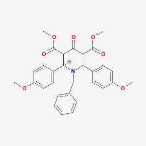 molecular formula C30H31NO7 B420952 Dimethyl 1-benzyl-2,6-bis(4-methoxyphenyl)-4-oxo-3,5-piperidinedicarboxylate 