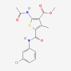 methyl 2-(acetylamino)-5-{[(3-chlorophenyl)amino]carbonyl}-4-methyl-3-thiophenecarboxylate