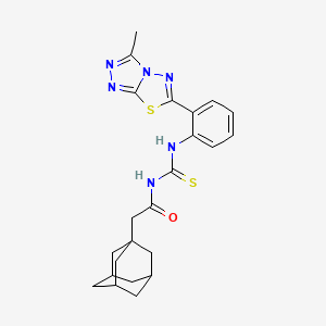 2-(1-adamantyl)-N-({[2-(3-methyl[1,2,4]triazolo[3,4-b][1,3,4]thiadiazol-6-yl)phenyl]amino}carbonothioyl)acetamide