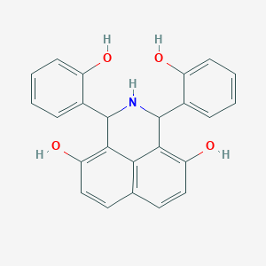 molecular formula C24H19NO4 B420956 1,3-bis(2-hydroxyphenyl)-2,3-dihydro-1H-benzo[de]isoquinoline-4,9-diol 