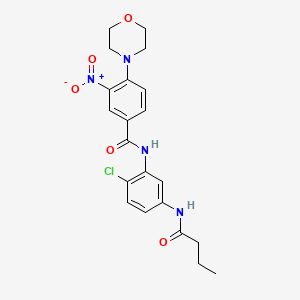 N-[5-(butyrylamino)-2-chlorophenyl]-4-(4-morpholinyl)-3-nitrobenzamide