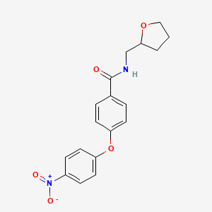 molecular formula C18H18N2O5 B4209593 4-(4-nitrophenoxy)-N-(tetrahydro-2-furanylmethyl)benzamide 