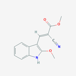 molecular formula C14H12N2O3 B420962 methyl 2-cyano-3-(2-methoxy-1H-indol-3-yl)acrylate 
