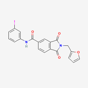 molecular formula C20H13IN2O4 B4209622 2-(2-furylmethyl)-N-(3-iodophenyl)-1,3-dioxo-5-isoindolinecarboxamide 