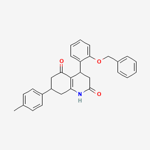 molecular formula C29H27NO3 B4209640 4-[2-(benzyloxy)phenyl]-7-(4-methylphenyl)-4,6,7,8-tetrahydro-2,5(1H,3H)-quinolinedione 