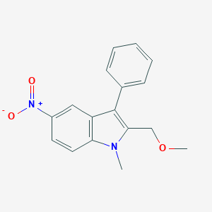 molecular formula C17H16N2O3 B420965 2-(methoxymethyl)-1-methyl-5-nitro-3-phenyl-1H-indole 