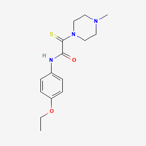 molecular formula C15H21N3O2S B4209651 N-(4-ethoxyphenyl)-2-(4-methyl-1-piperazinyl)-2-thioxoacetamide 