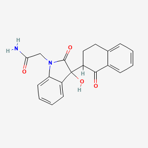 2-[3-hydroxy-2-oxo-3-(1-oxo-1,2,3,4-tetrahydronaphthalen-2-yl)-2,3-dihydro-1H-indol-1-yl]acetamide