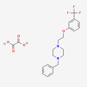 molecular formula C22H25F3N2O5 B4209687 1-benzyl-4-{2-[3-(trifluoromethyl)phenoxy]ethyl}piperazine oxalate 