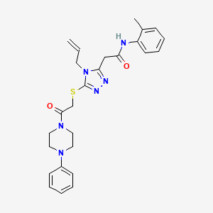 N-(2-methylphenyl)-2-[5-{[2-oxo-2-(4-phenylpiperazin-1-yl)ethyl]sulfanyl}-4-(prop-2-en-1-yl)-4H-1,2,4-triazol-3-yl]acetamide