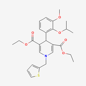 molecular formula C26H31NO6S B4209699 diethyl 4-(2-isopropoxy-3-methoxyphenyl)-1-(2-thienylmethyl)-1,4-dihydro-3,5-pyridinedicarboxylate 