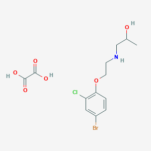 molecular formula C13H17BrClNO6 B4209704 1-[2-(4-Bromo-2-chlorophenoxy)ethylamino]propan-2-ol;oxalic acid 