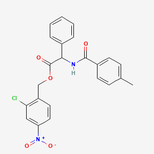 molecular formula C23H19ClN2O5 B4209716 2-Chloro-4-nitrobenzyl 2-[(4-methylbenzoyl)amino]-2-phenylacetate 