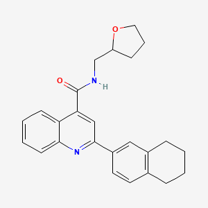 N~4~-(Tetrahydro-2-furanylmethyl)-2-(5,6,7,8-tetrahydro-2-naphthalenyl)-4-quinolinecarboxamide