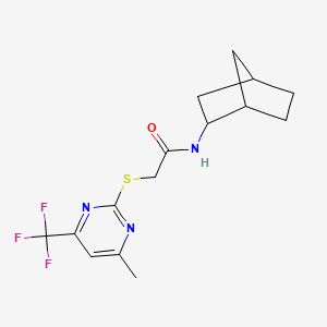 N-bicyclo[2.2.1]hept-2-yl-2-{[4-methyl-6-(trifluoromethyl)-2-pyrimidinyl]thio}acetamide