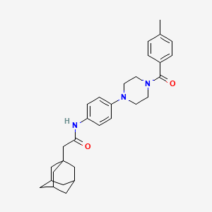 N-(4-{4-[(4-methylphenyl)carbonyl]piperazin-1-yl}phenyl)-2-(tricyclo[3.3.1.1~3,7~]dec-1-yl)acetamide