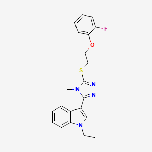 1-ethyl-3-(5-{[2-(2-fluorophenoxy)ethyl]thio}-4-methyl-4H-1,2,4-triazol-3-yl)-1H-indole