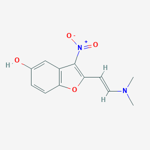 molecular formula C12H12N2O4 B420976 2-[2-(Dimethylamino)vinyl]-3-nitro-1-benzofuran-5-ol 
