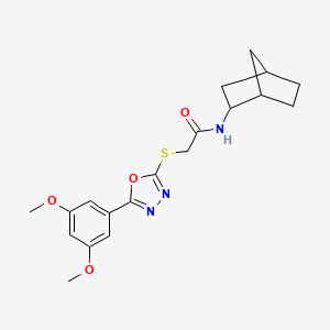 molecular formula C19H23N3O4S B4209777 N-bicyclo[2.2.1]hept-2-yl-2-{[5-(3,5-dimethoxyphenyl)-1,3,4-oxadiazol-2-yl]thio}acetamide 