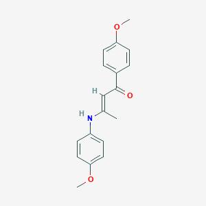 molecular formula C18H19NO3 B420978 3-(4-Methoxyanilino)-1-(4-methoxyphenyl)-2-buten-1-one 