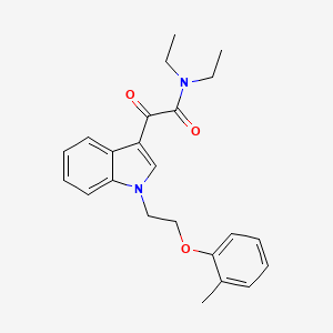 molecular formula C23H26N2O3 B4209819 N,N-diethyl-2-{1-[2-(2-methylphenoxy)ethyl]-1H-indol-3-yl}-2-oxoacetamide 