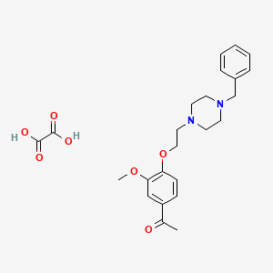 1-[4-[2-(4-Benzylpiperazin-1-yl)ethoxy]-3-methoxyphenyl]ethanone;oxalic acid