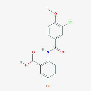 molecular formula C15H11BrClNO4 B4209833 5-bromo-2-[(3-chloro-4-methoxybenzoyl)amino]benzoic acid 