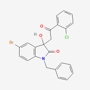 1-benzyl-5-bromo-3-[2-(2-chlorophenyl)-2-oxoethyl]-3-hydroxy-1,3-dihydro-2H-indol-2-one