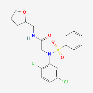 molecular formula C19H20Cl2N2O4S B4209862 N~2~-(2,5-dichlorophenyl)-N~2~-(phenylsulfonyl)-N~1~-(tetrahydro-2-furanylmethyl)glycinamide 