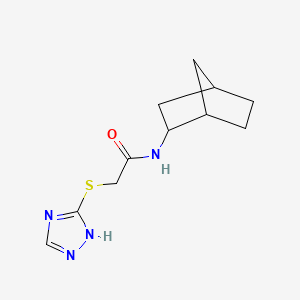 molecular formula C11H16N4OS B4209867 N-bicyclo[2.2.1]hept-2-yl-2-(4H-1,2,4-triazol-3-ylthio)acetamide 