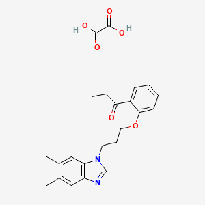 1-[2-[3-(5,6-Dimethylbenzimidazol-1-yl)propoxy]phenyl]propan-1-one;oxalic acid