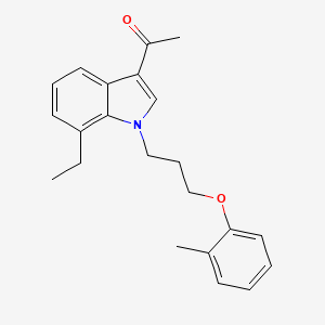 molecular formula C22H25NO2 B4209880 1-{7-ethyl-1-[3-(2-methylphenoxy)propyl]-1H-indol-3-yl}ethanone 